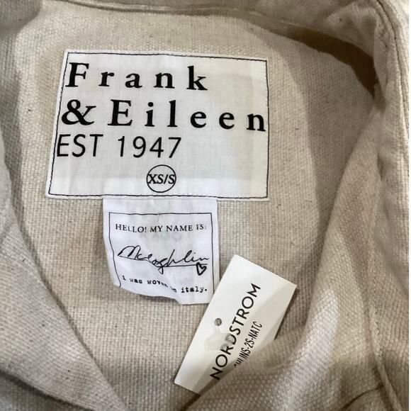 Frank & Eileen McLoghlin Utility Jacket In Natural Size XS Small Italian Brushed - Picture 9 of 12